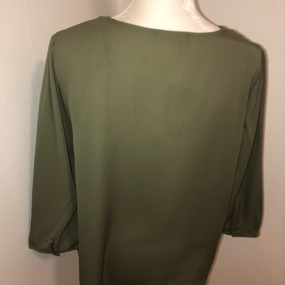 PRIMARK Forrest Green Blouse w/ Buttons NWT - Picture 3 of 8